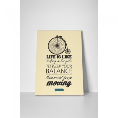 tablou canvas, imprimari, life is like riding a bicycle