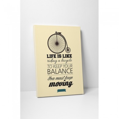 tablou canvas, imprimari, life is like riding a bicycle
